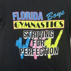 Vintage Gymnastics T‎ Shirt Mens S Neon Single Stitch Florida Boys Highlighter